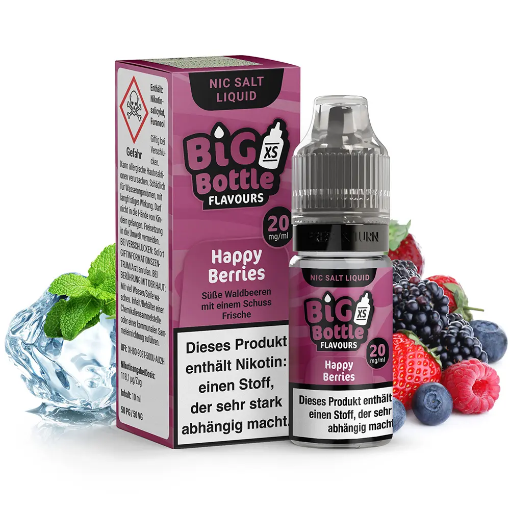 Big Bottle Flavours - Happy Berries - 10ml 20mg Nikotinsalz  