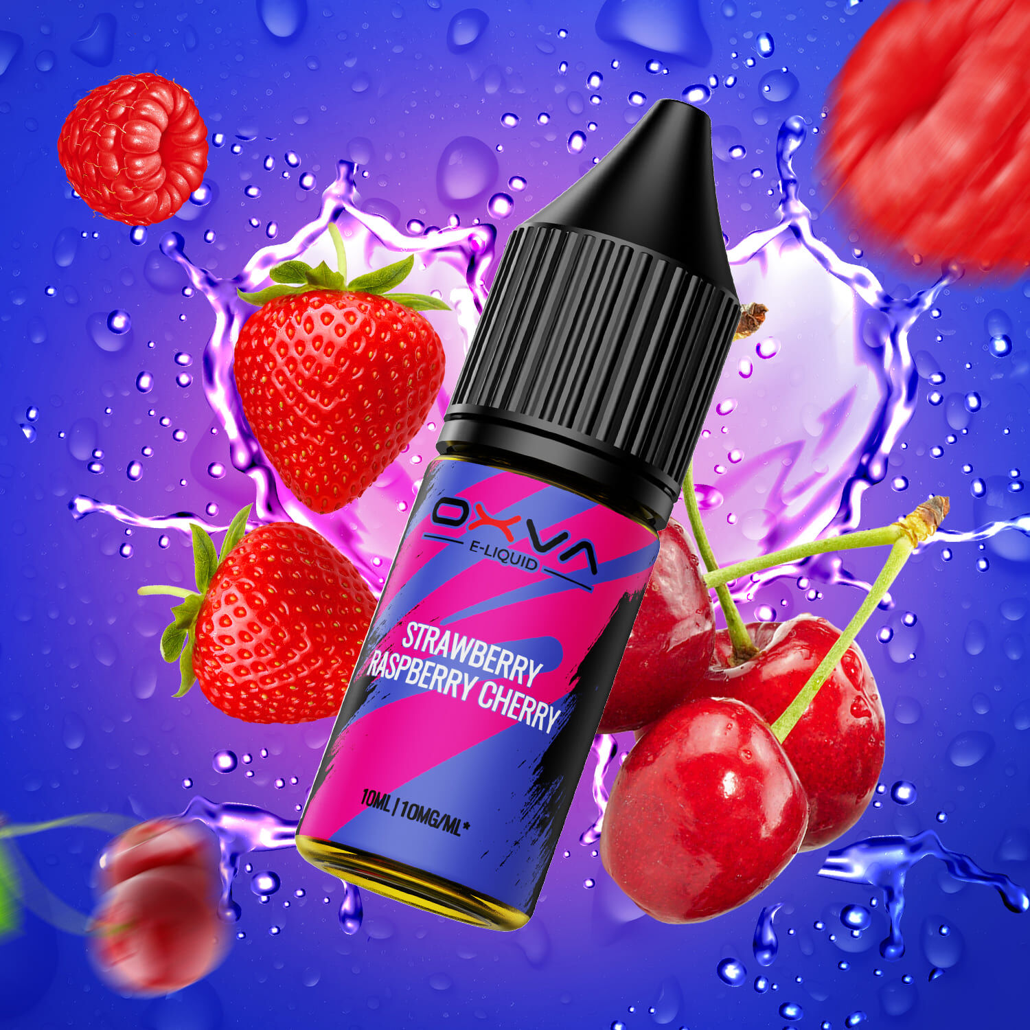 Oxva E-Liquid Nikotinsalz - Strawberry Raspberry Cherry - 10ml Liquid 10mg 