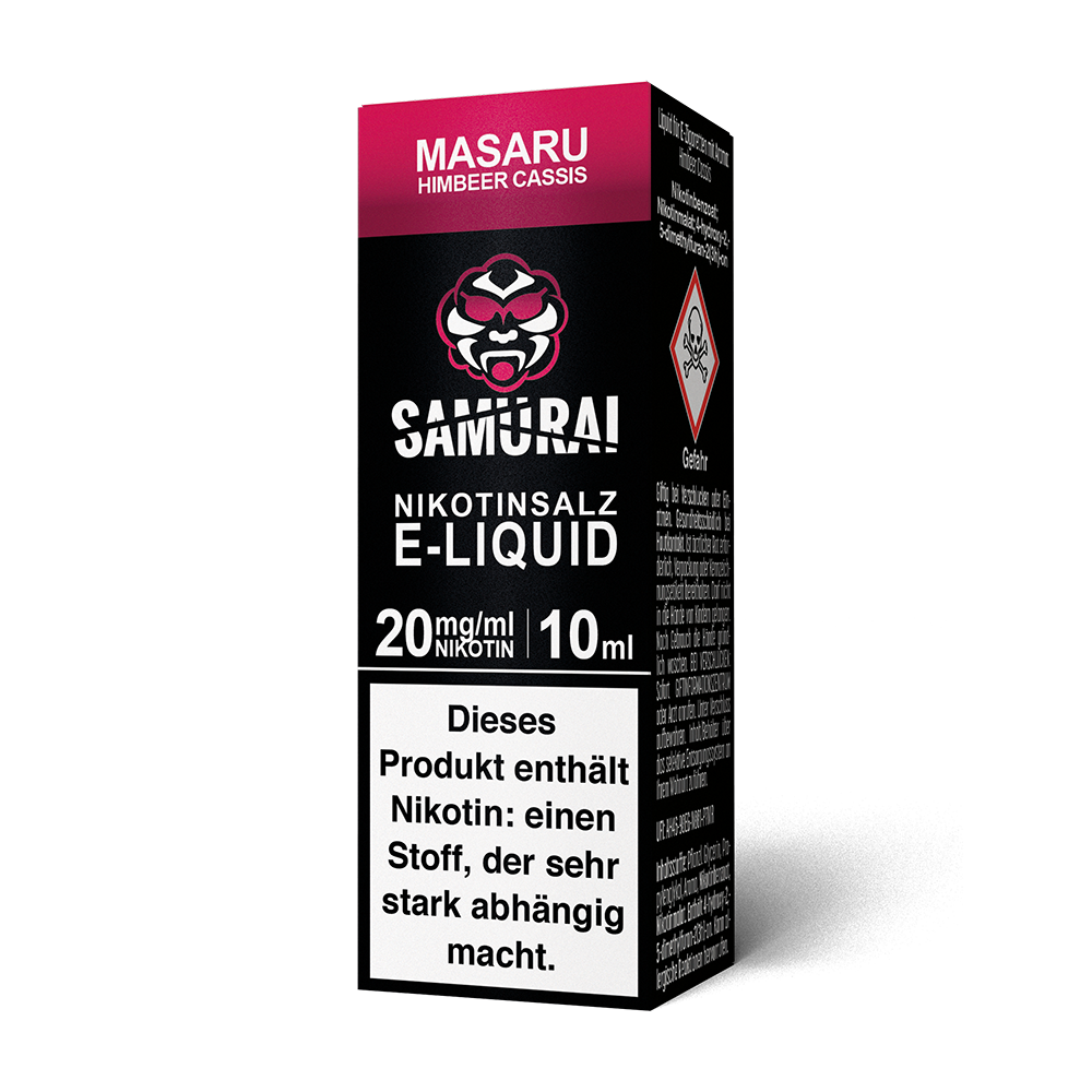 Samurai Masaru Himbeer Cassis Nikotinsalz Liquid 20mg