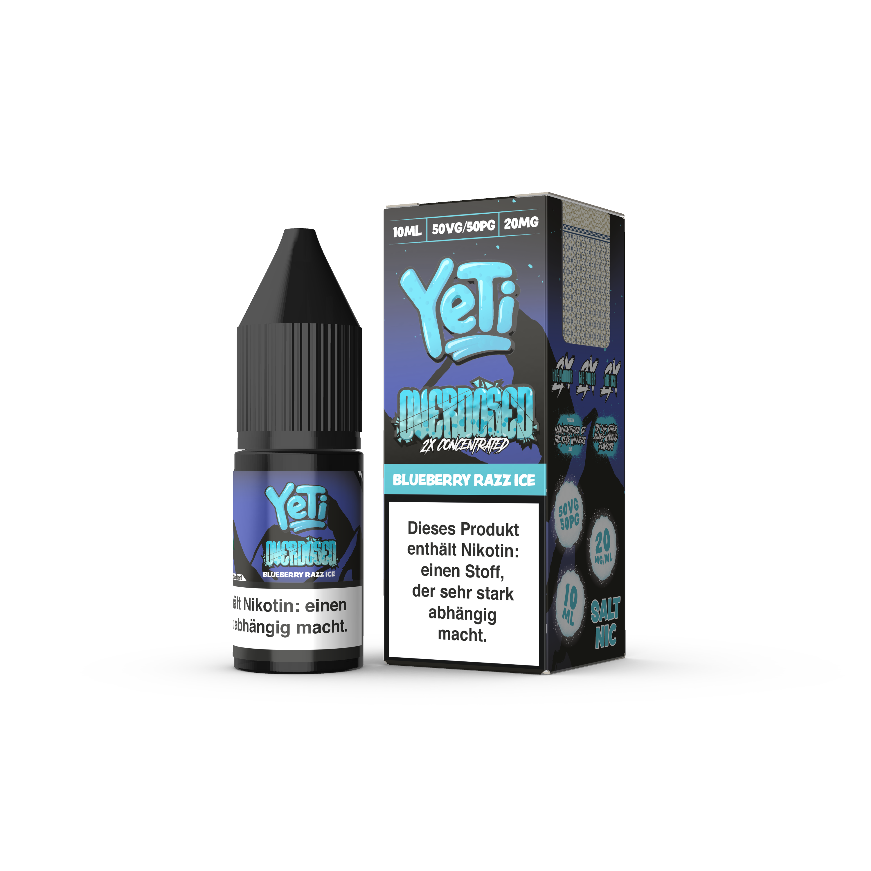 Yeti Overdosed Blueberry Razz Ice 20mg Nikotinsalz Liquid