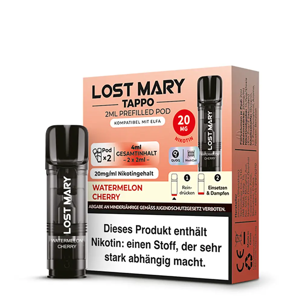 Lost Mary Tappo Watermelon Cherry 20mg Nikotinsalz Pod