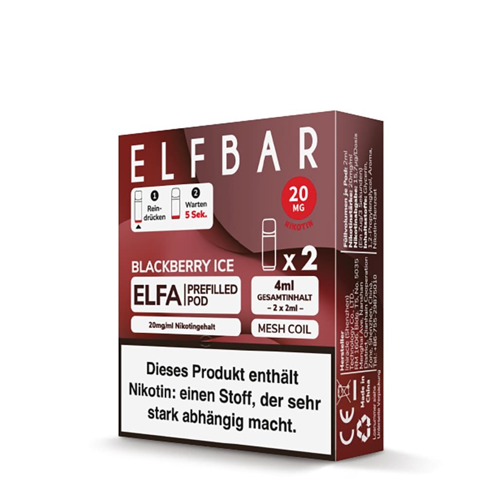 Elfbar Elfa Einweg Pod - Blackberry Ice - 20mg Nikotinsalz