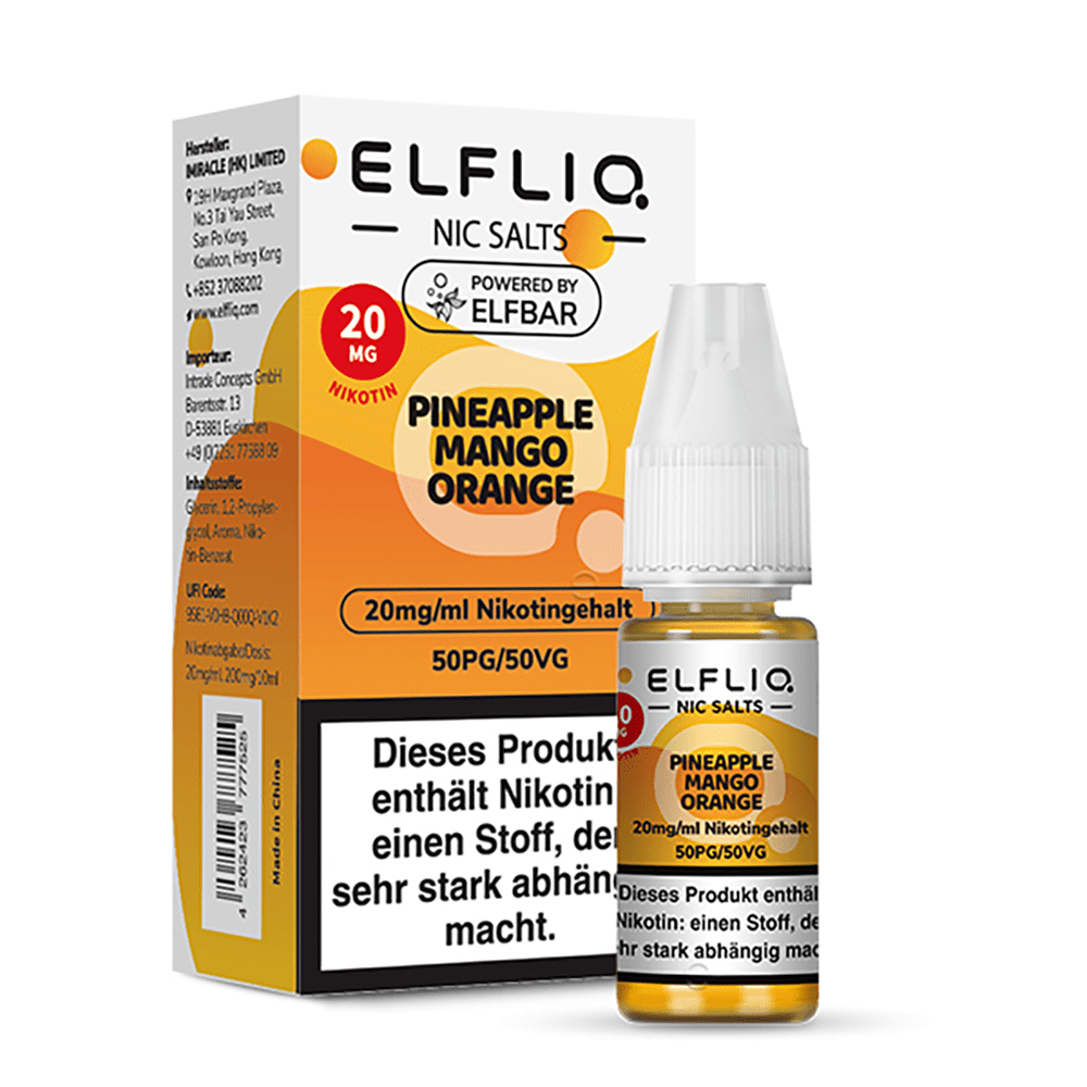 Elfliq by Elfbar Pineapple Mango Orange Nikotinsalz Liquid 20mg