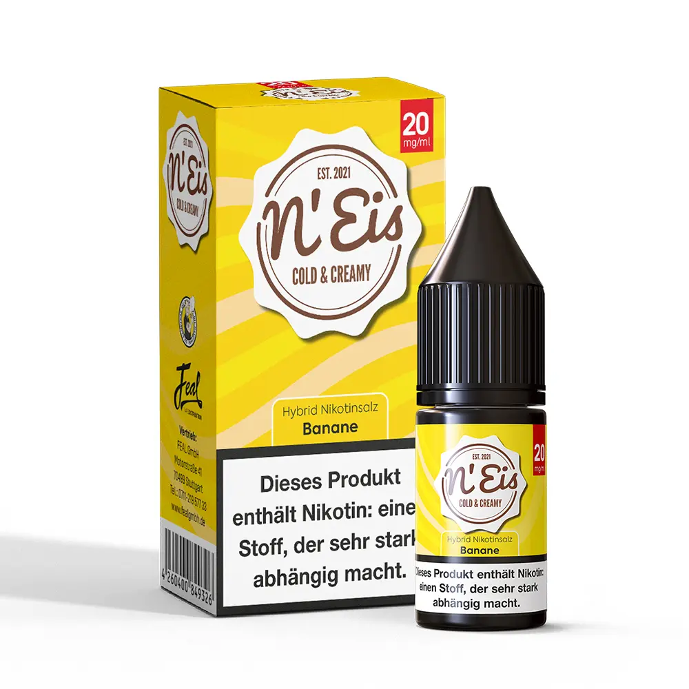 nEis Nikotinsalz - Banane - 10ml Liquid 20mg 