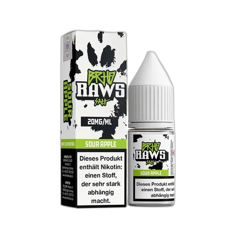 BRHD Barehead Hybrid Nikotinsalz - RAWS Sour Apple - 20mg 10ml 