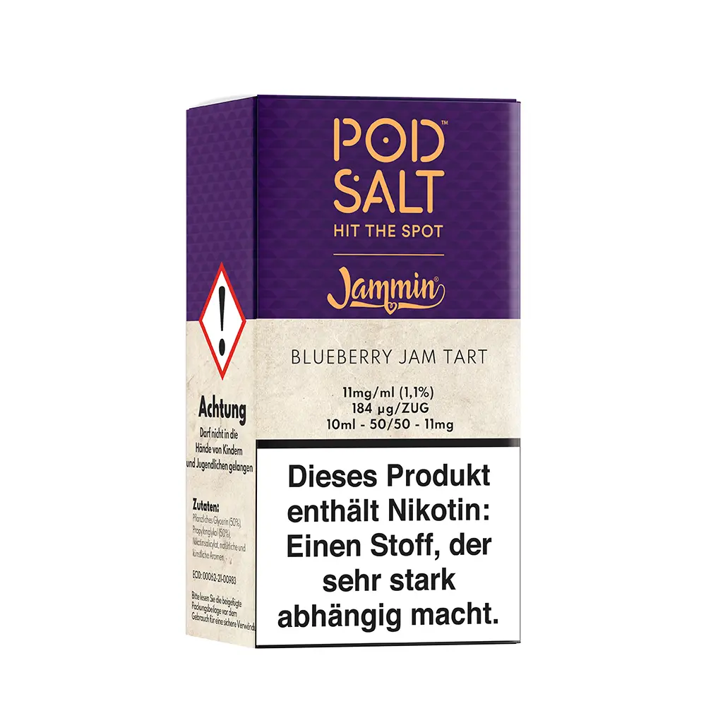 Pod Salt Fusion - Blueberry Jam Tart - 10ml Liquid 11mg Nikotinsalz 