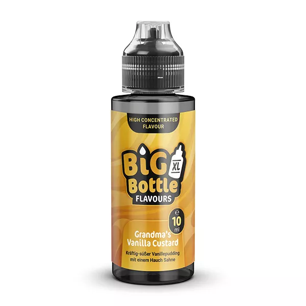 Big Bottle Flavours Grandmas Vanilla Custard Aroma 10ml in 120ml Flasche 