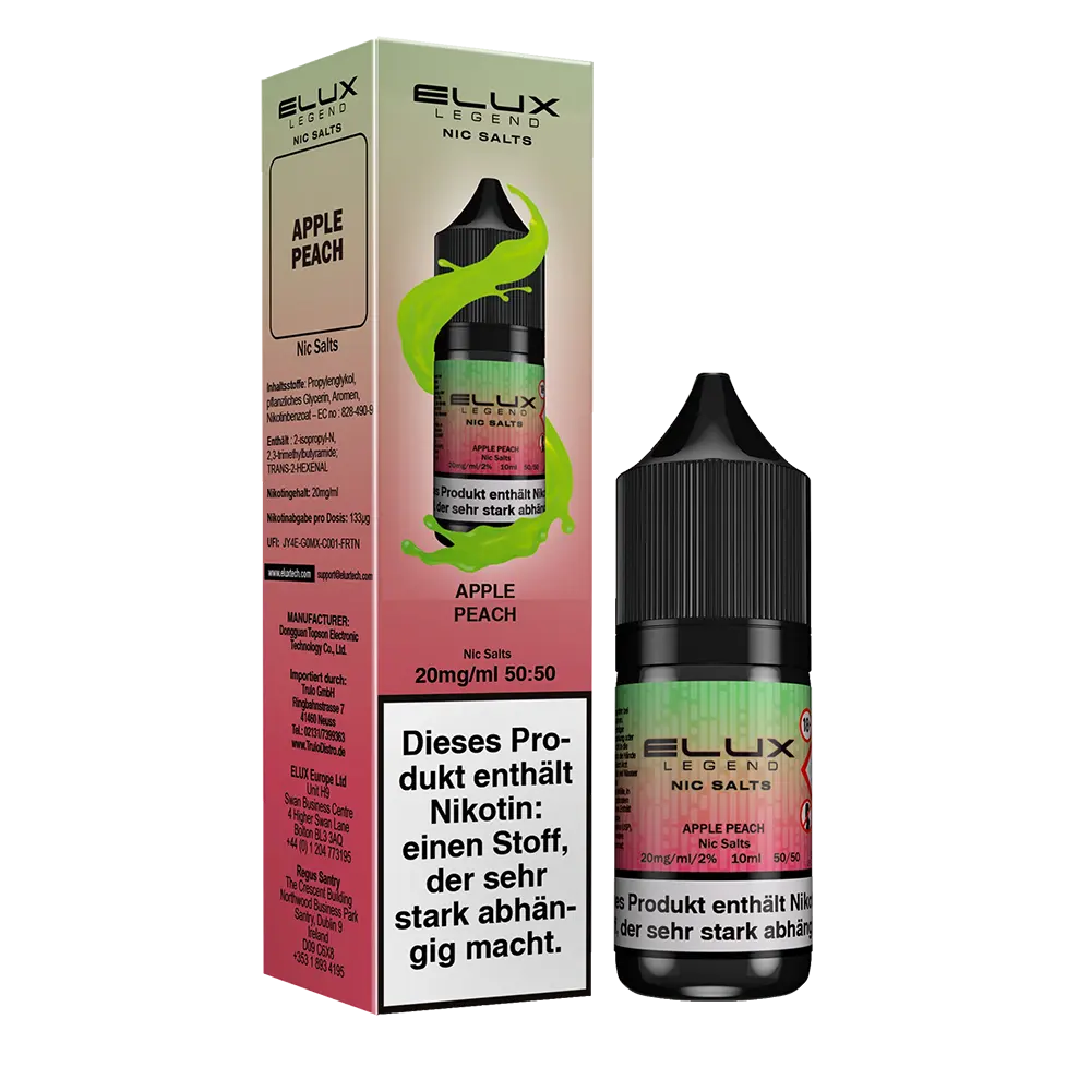 Elux Apple Peach - Nikotinsalz Liquid 10mg 10ml