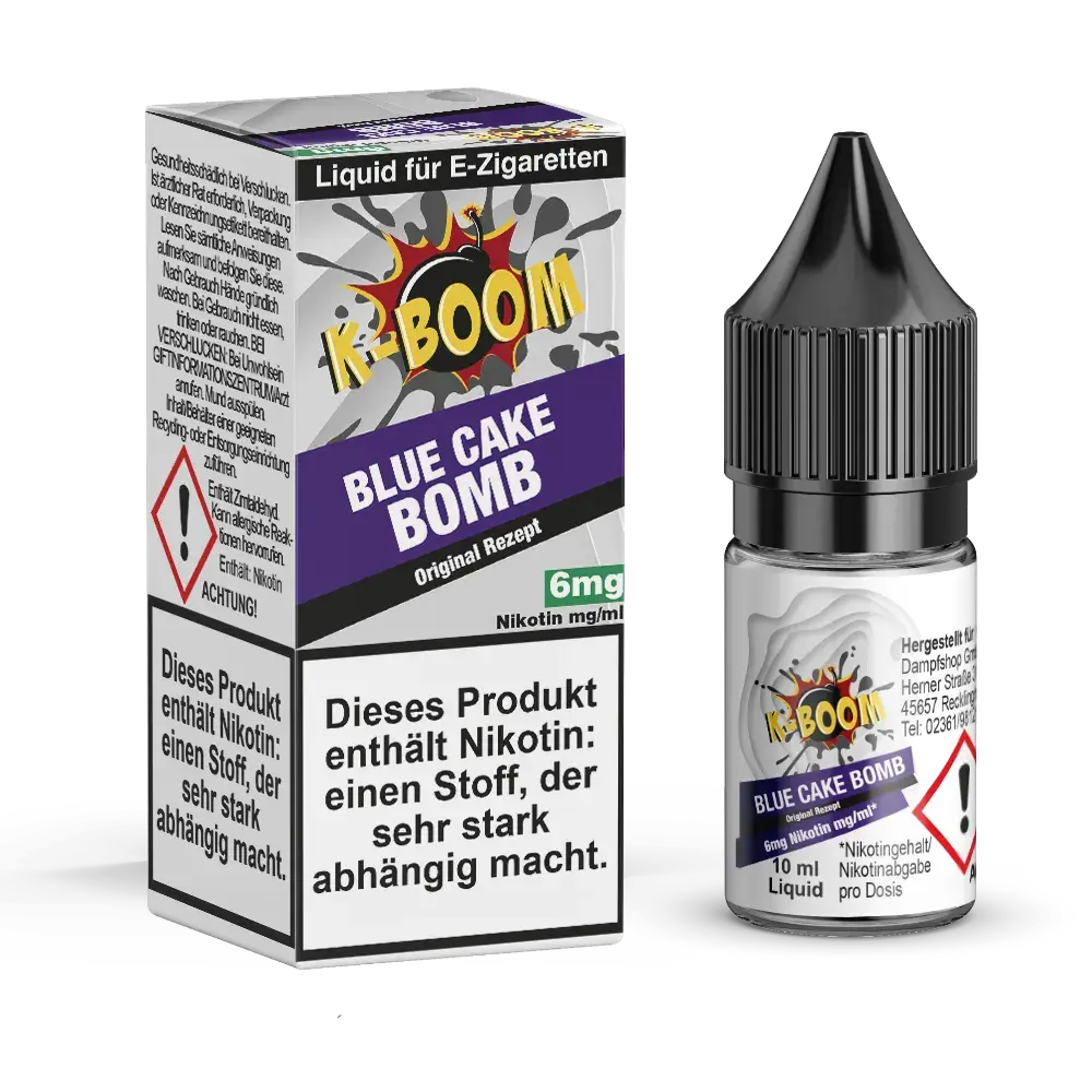 K-Boom Blue Cake Bomb Liquid 6mg 10ml 