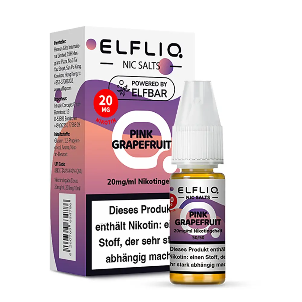 Elfliq by Elfbar Nikotinsalz - Pink Grapefruit - Liquid 20mg 10ml - 