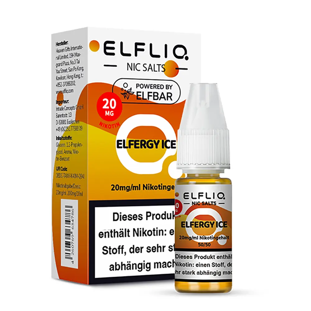 Elfliq by Elfbar Nikotinsalz - Elfergy Ice - Liquid 20mg 10ml - 