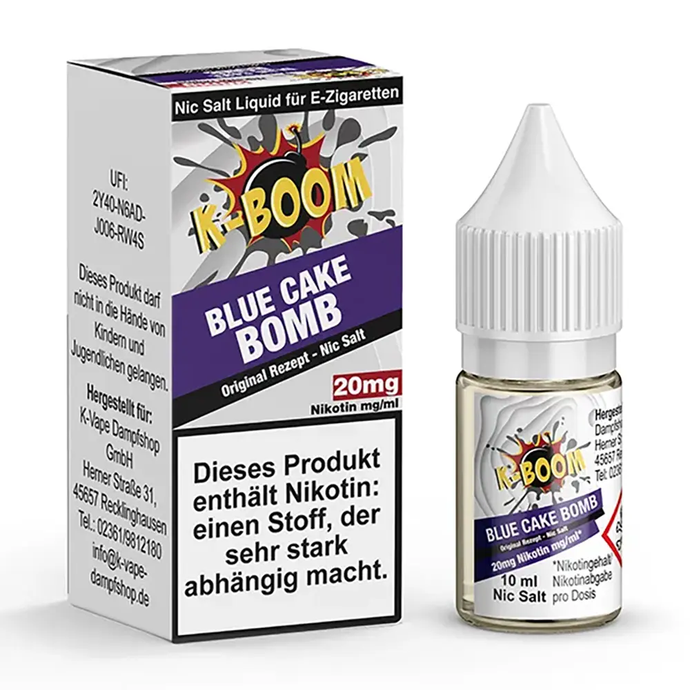 K-Boom Blue Cake Bomb Nic Salt 20mg 10ml 