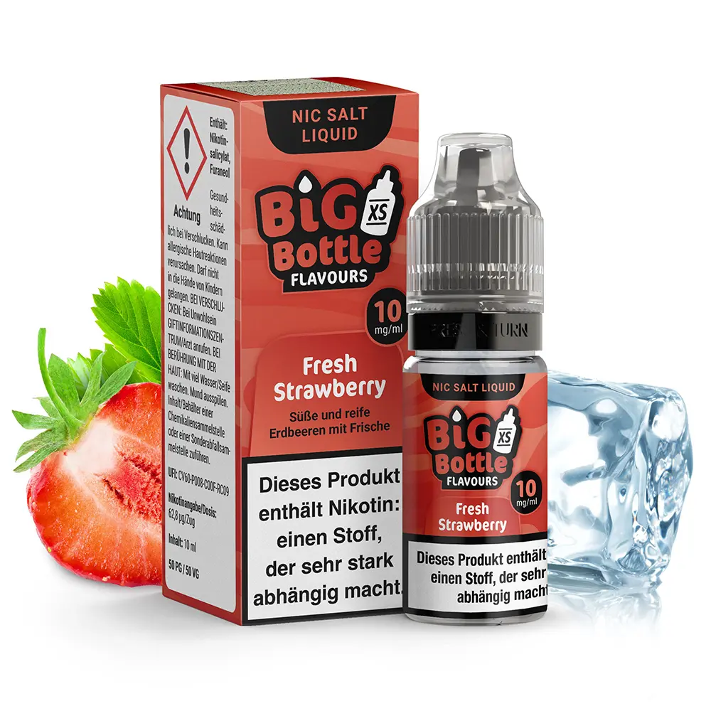 Big Bottle Flavours - Fresh Strawberry - 10ml 10mg Nikotinsalz 