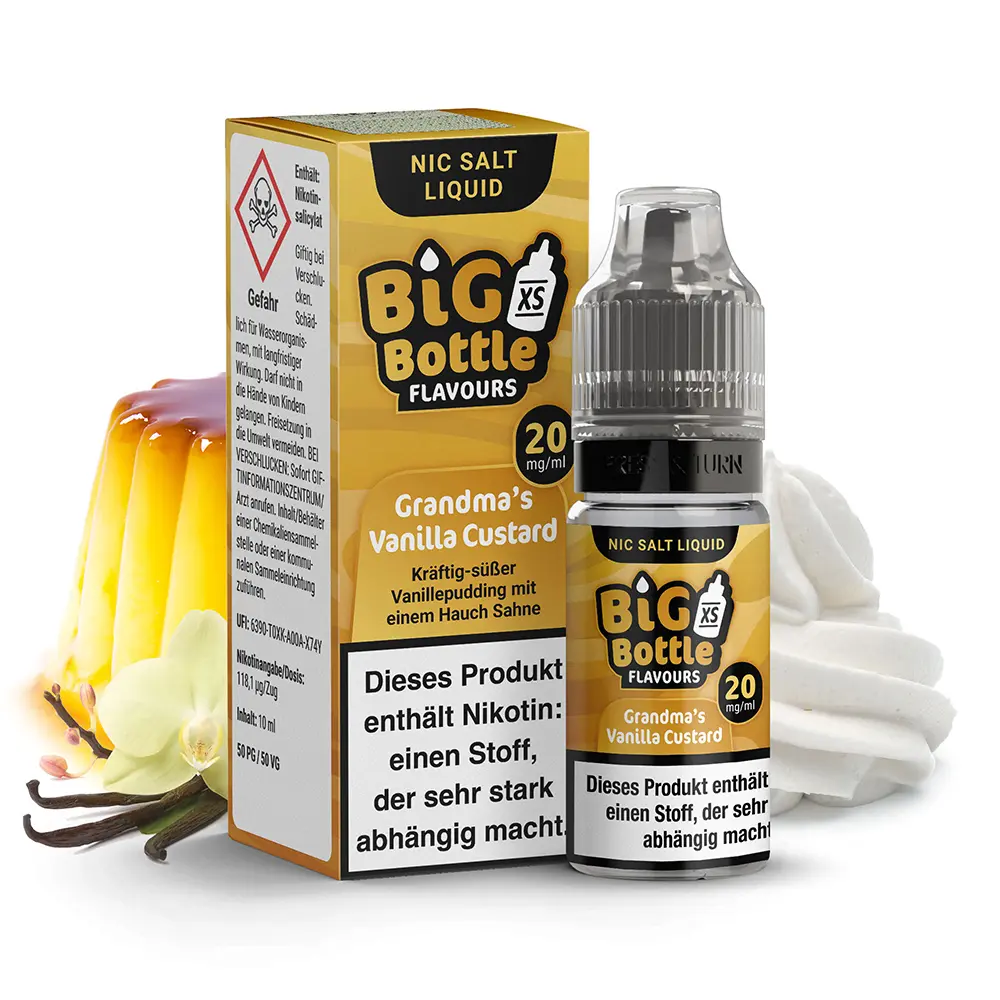 Big Bottle Flavours - Grandmas Vanilla Custcard - 10ml 20mg Nikotinsalz 