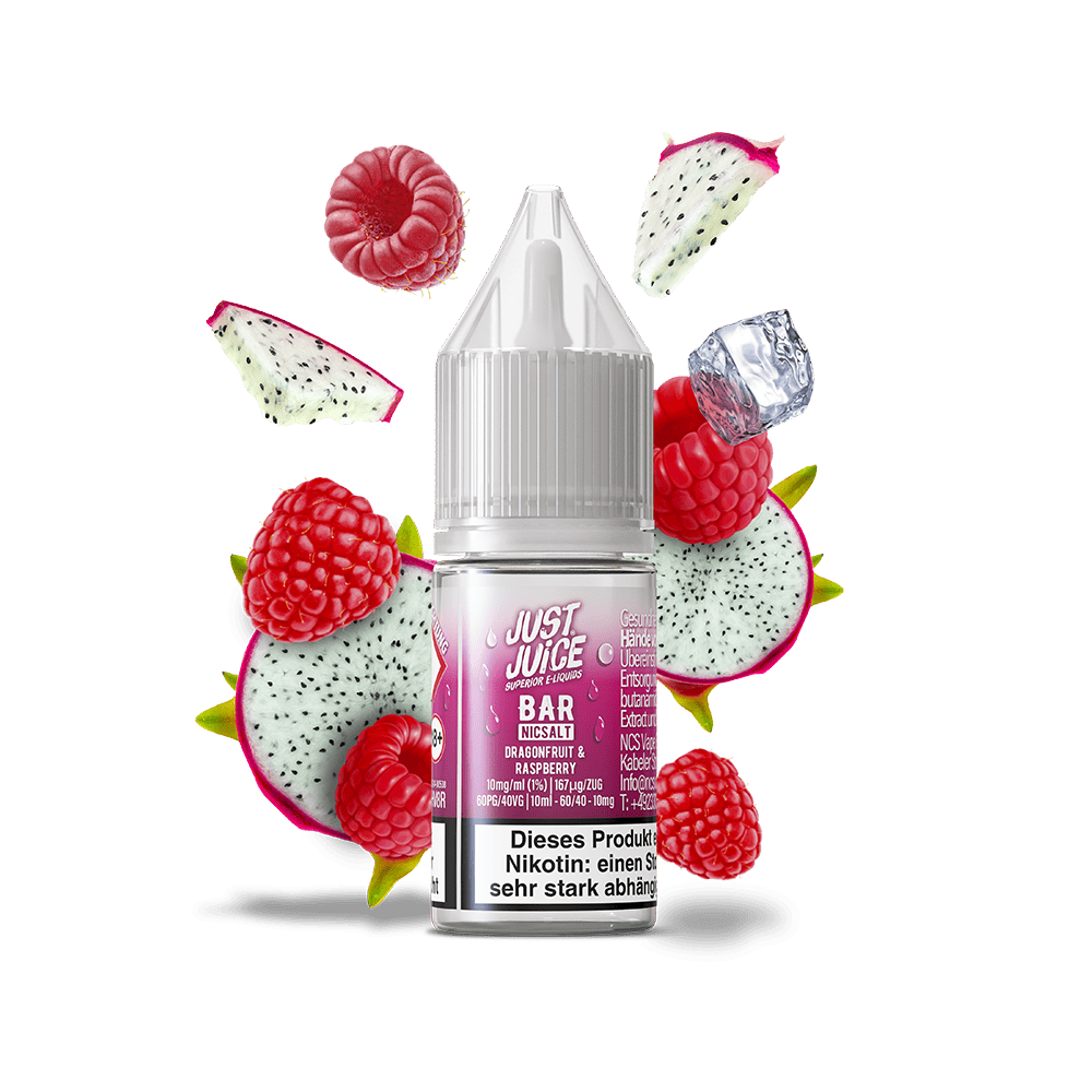 Just Juice Nikotinsalz - Dragonfruit & Raspberry - 10ml Liquid 10mg  C