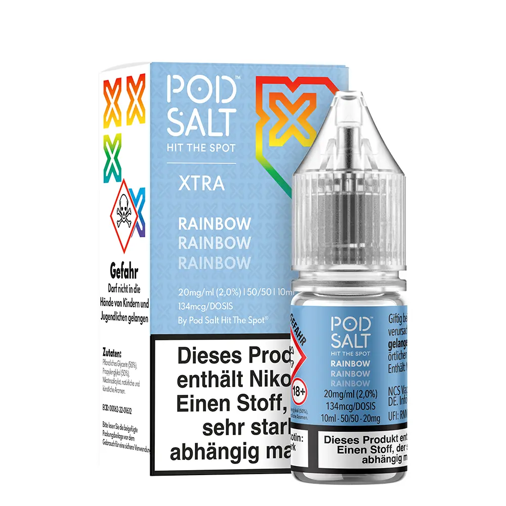 Pod Salt Xtra Nikotinsalz - Rainbow - Liquid 20mg 10ml 