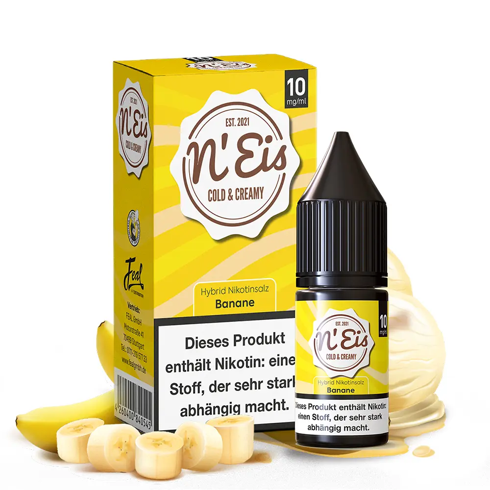 nEis Nikotinsalz - Banane - 10ml Liquid 10mg 