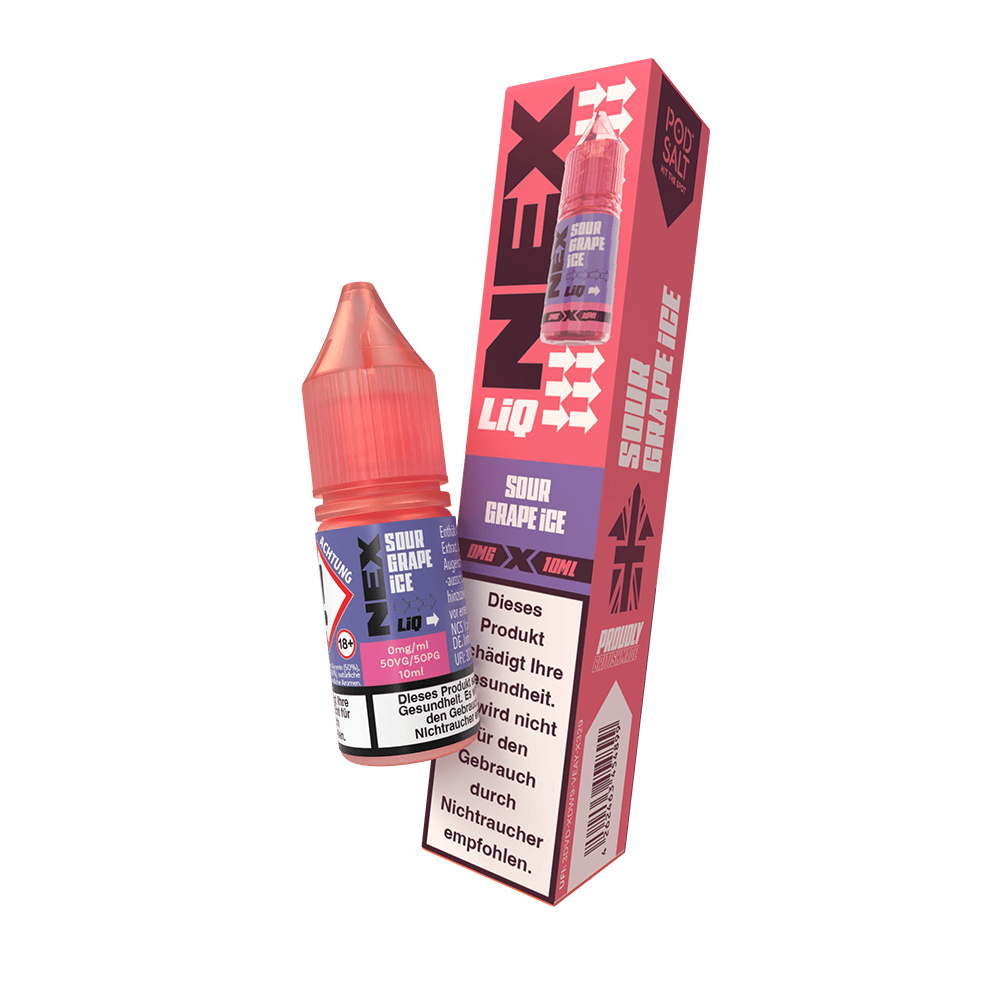 Nex Liq Nikotinsalz - Sour Grape Ice - 0mg Liquid 10ml 