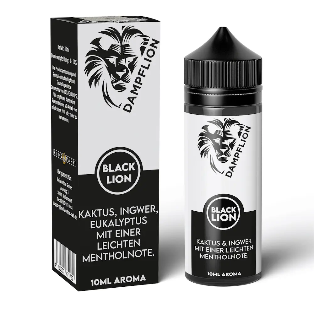 Dampflion Originals Black Lion 10ml Aroma in 120ml Flasche 