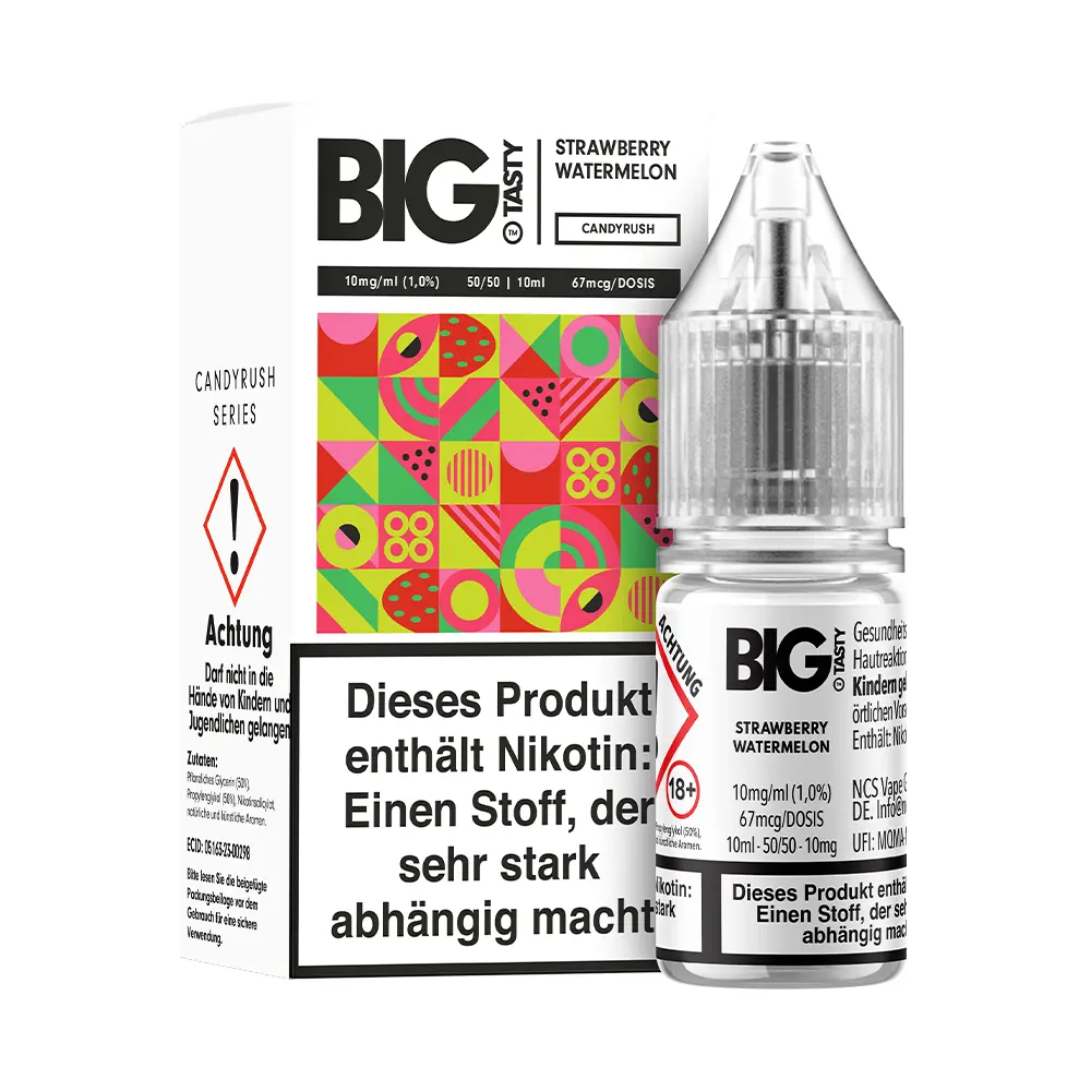 Big Tasty - Stawberry Watermelon - 10mg 10ml Nikotinsalz Overdosed Liquid 