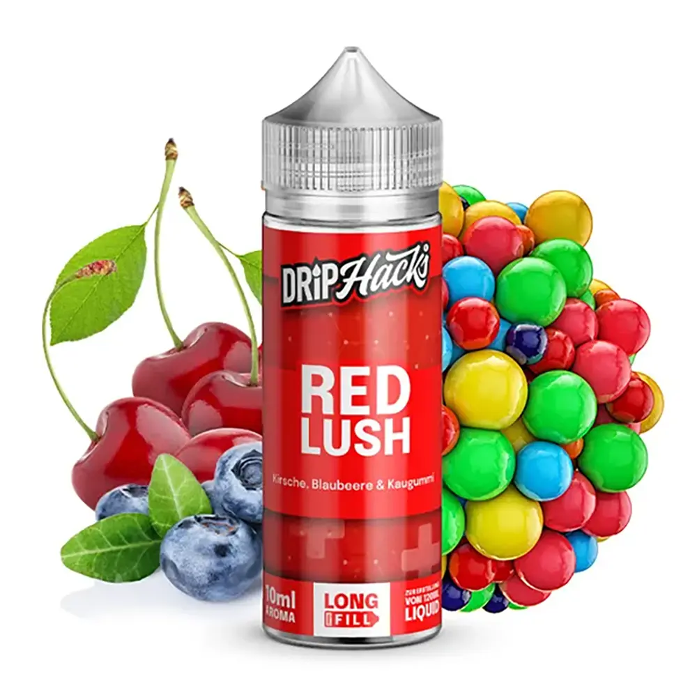 Drip Hacks Red Lush 10ml in 120ml Flasche 