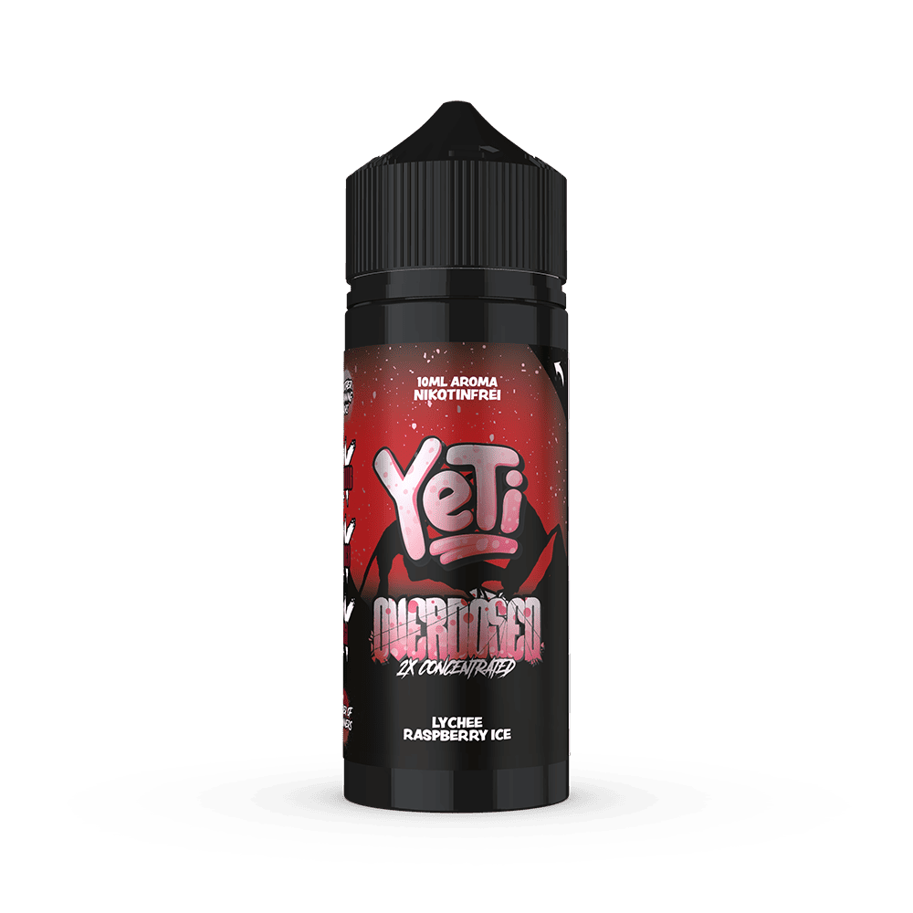 Yeti Overdosed Aroma Longfill - Lychee Raspberry Ice - 10ml in 120ml Flasche  C