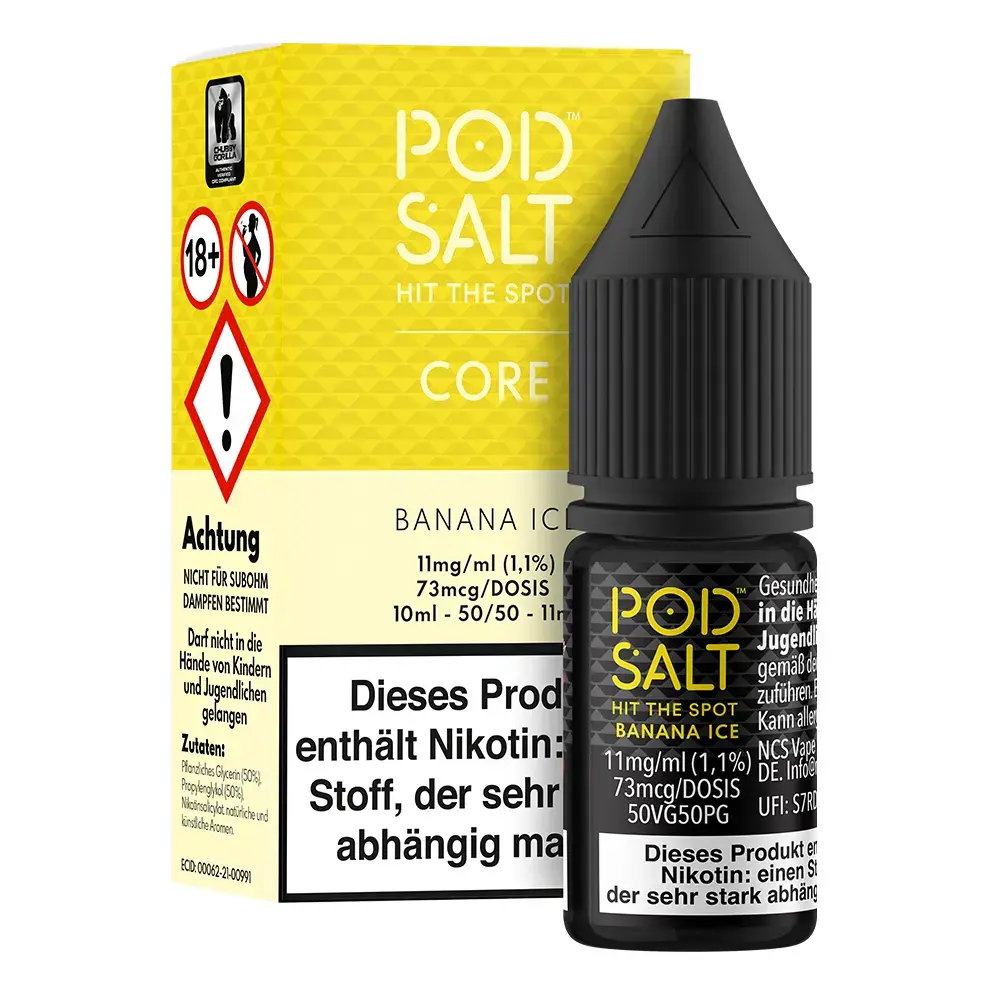 Pod Salt Core Banana Ice 10ml 11mg 