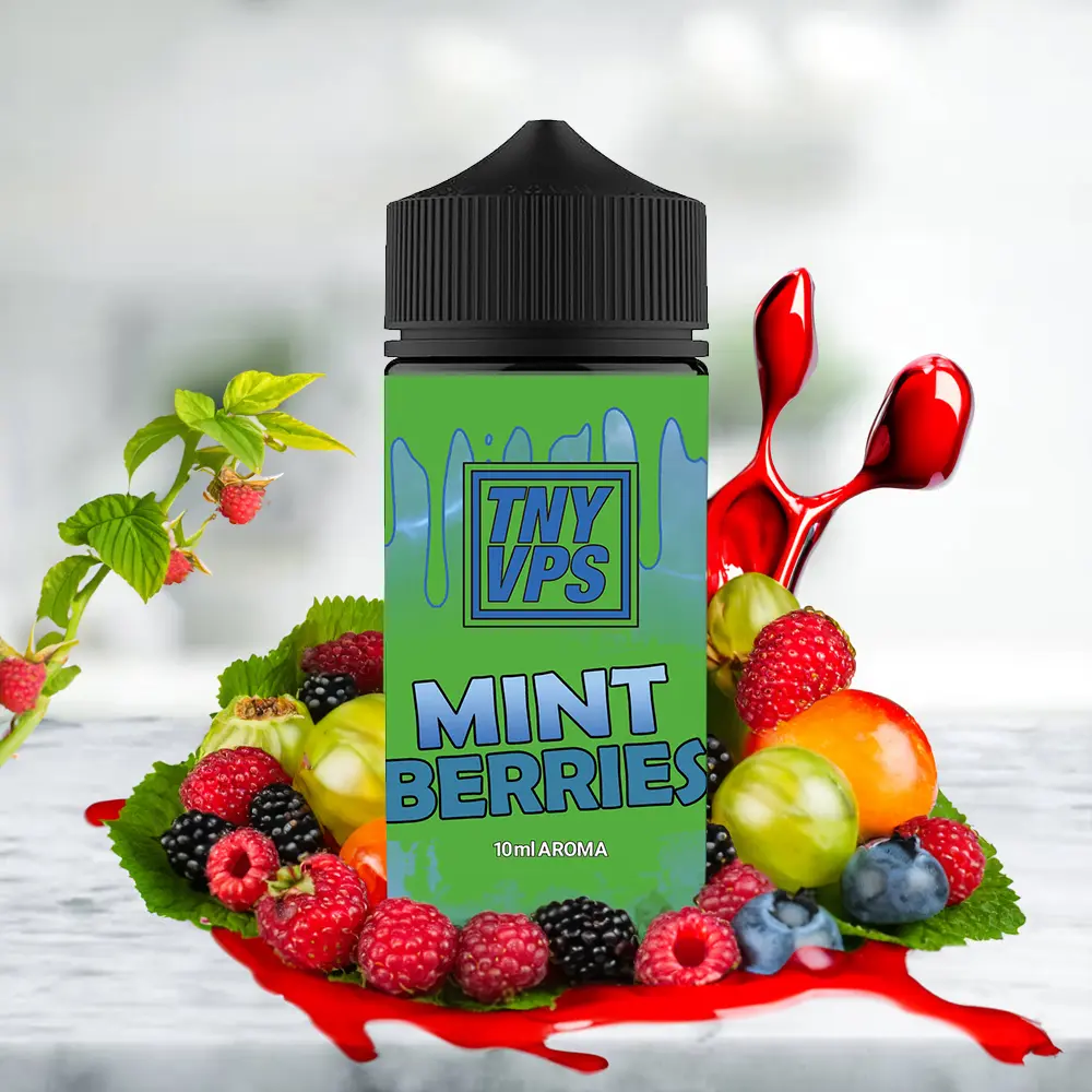 Tony Vapes Longfill - Mint Berries - 10ml in 100ml Flasche 