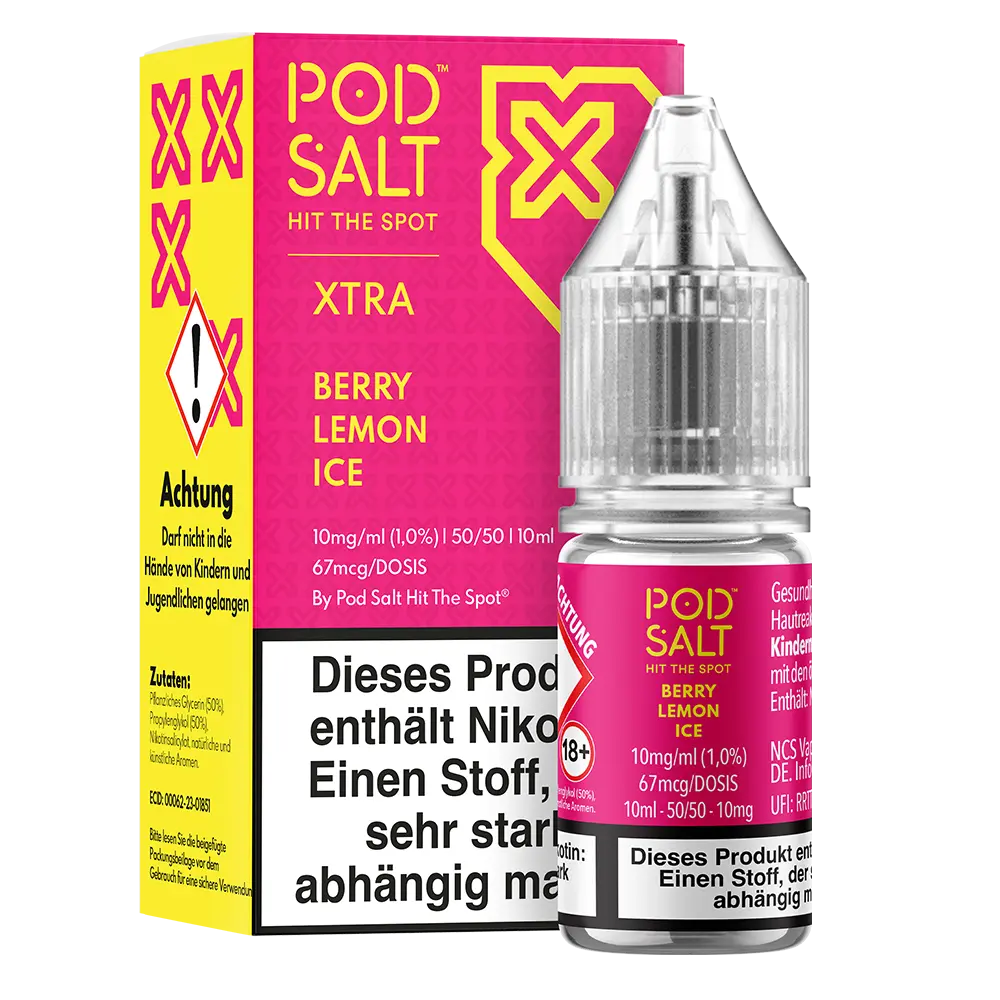 Pod Salt Xtra Berry Lemon Ice - 10mg Nikotinsalz Liquid 10ml