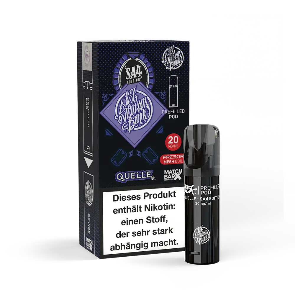 187 Strassenbande - Quelle SA4 Edition - E-Shisha Pod 20mg Nikotinsalz