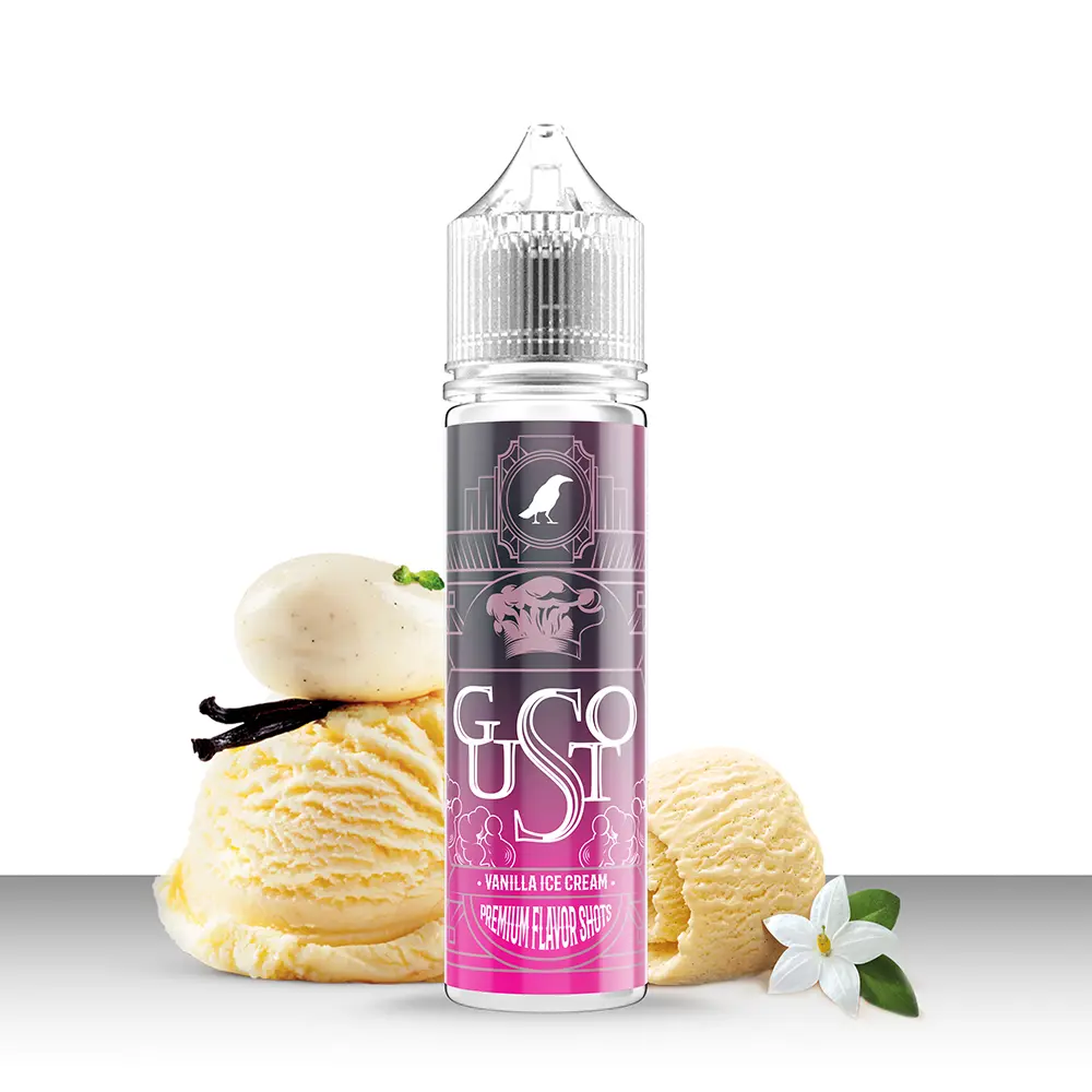 Omerta Longfill - Gusto Vanilla Ice Cream - 10ml Aroma in 60ml Flasche 