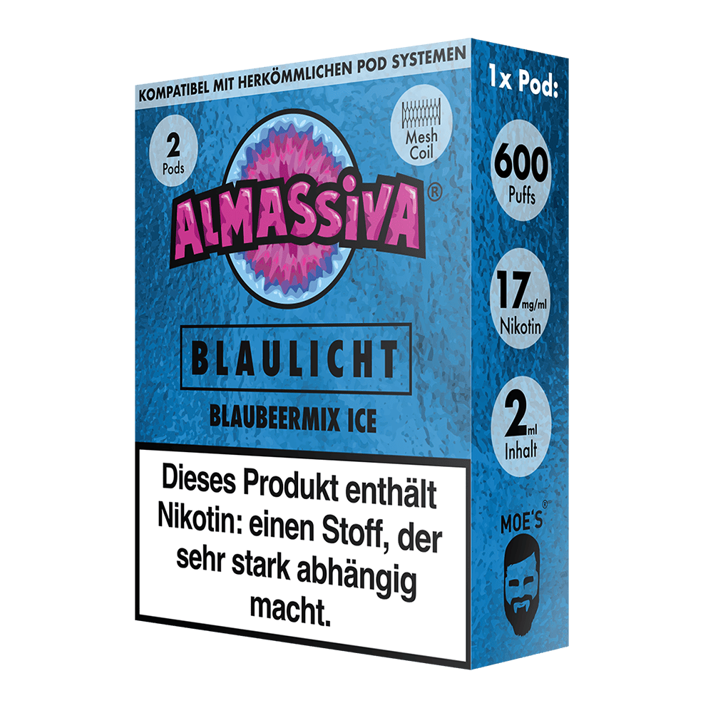 Almassiva Einweg Pod Blaulicht 17mg