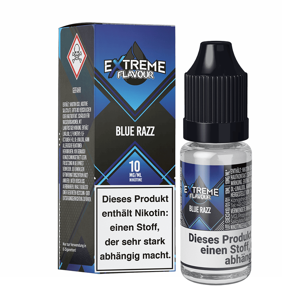 Extreme Flavour - Blue Razz - 10mg 10ml Hybrid-Nikotinsalzliquid  C