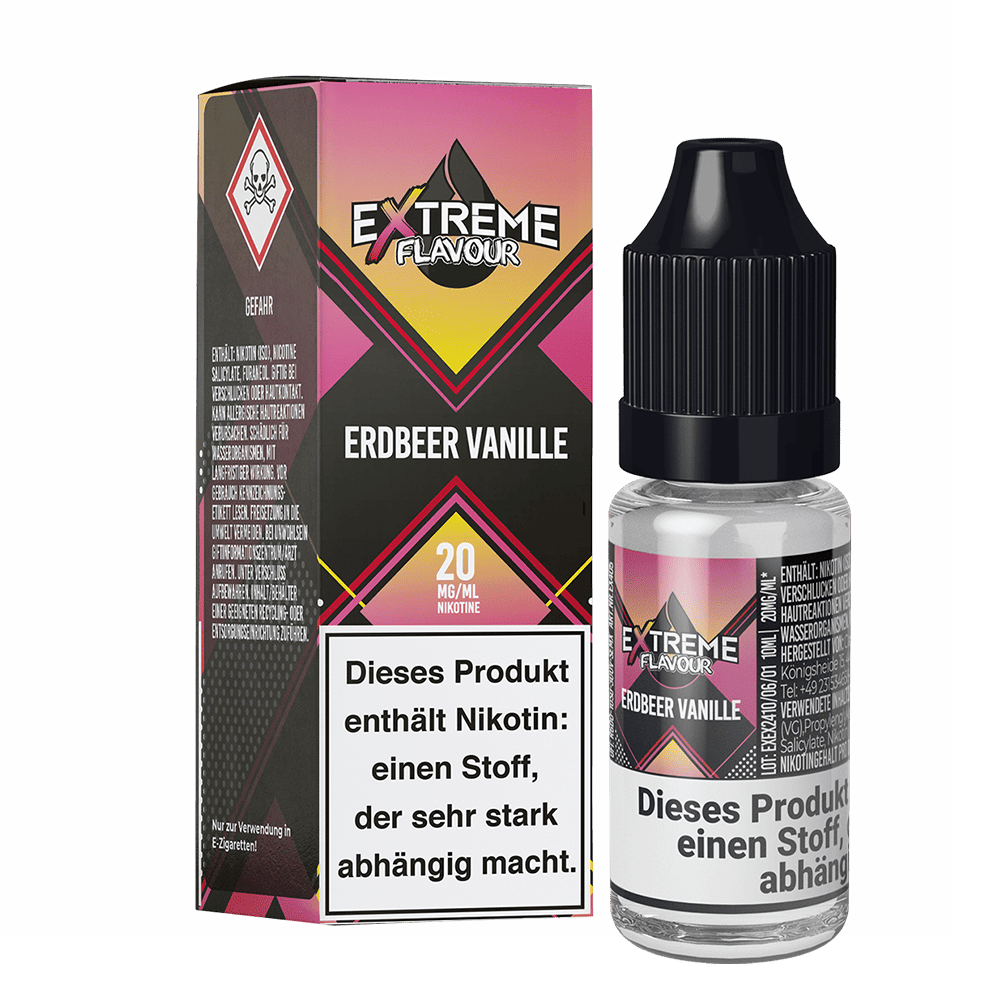 Extreme Flavour - Erdbeer Vanille - 20mg 10ml Hybrid-Nikotinsalzliquid  C