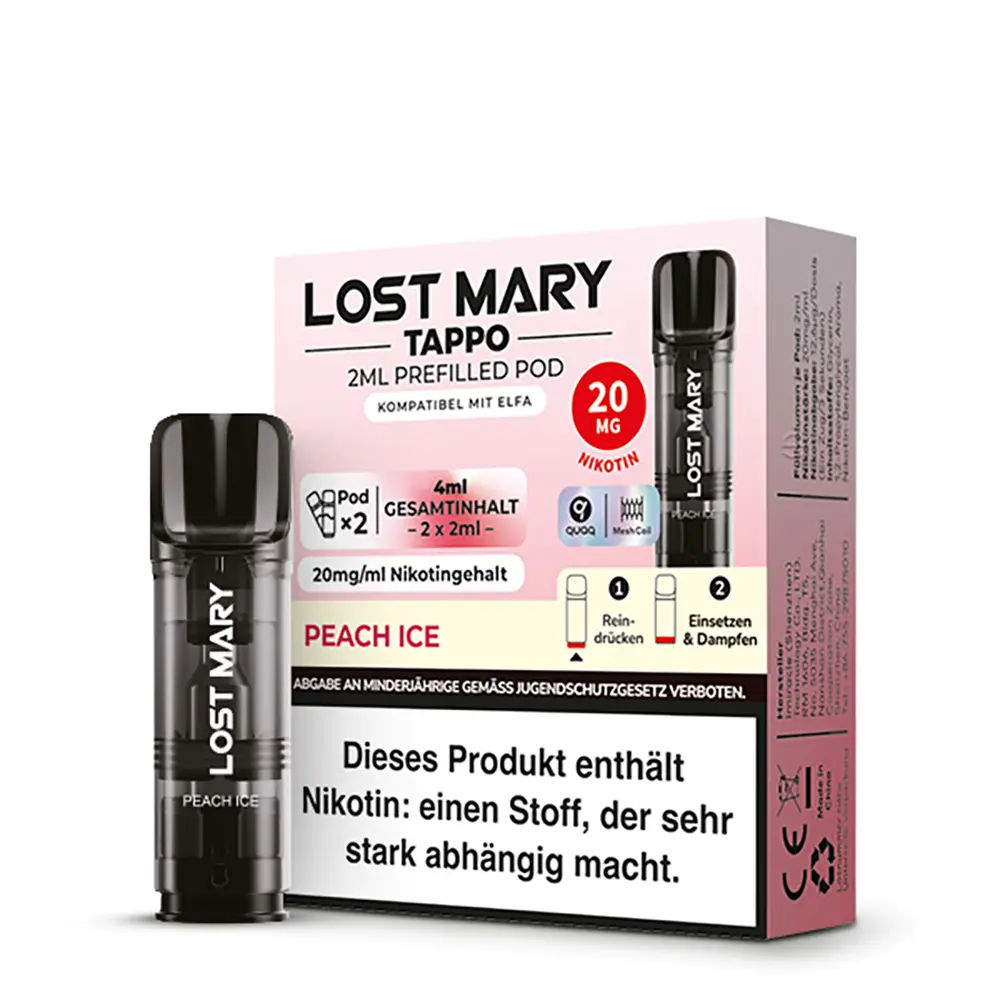 Lost Mary Tappo Peach Ice 20mg Nikotinsalz Pod