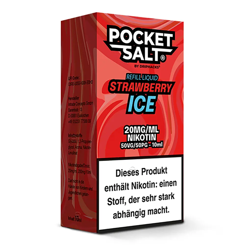 Pocket Salt Strawberry Ice Nikotinsalz Liquid 20mg